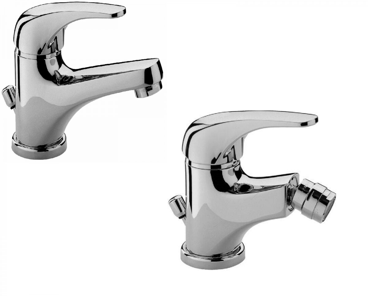Set kit miscelatore rubinetto PAFFONI APOLLO 3 lavabo bidet scarico 11/4  bagno