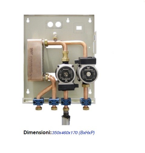 kit separazione impianti/idraulica tra termostufa a pellet, caldaia a gas M1000