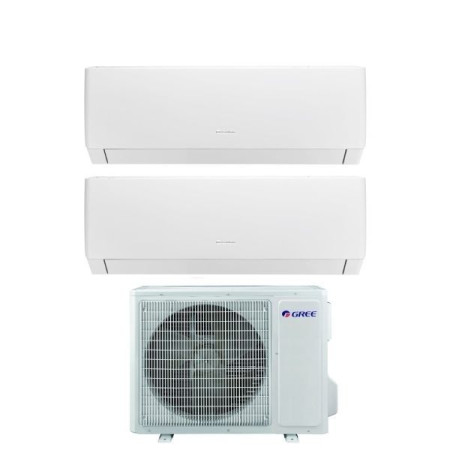 Condizionatore Gree Dual Split Inverter 9+12 con Wi-Fi  9000+12000