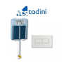CASSETTA INCASSO TODINI IDEA BASE COMPLETA CON PLACCA BIANCA 2 PULSANTI