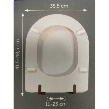 Sedile Wc Copriwater Poliestere Dolomite Serie Quadrarca Bianco Polisedil