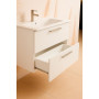 MOBILE BAGNO SOSPESO CON SPECCHIERA E LAVABO INTEGRATO MODELLO MIA 80 BIANCO