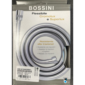 Tubo flessibile gomma in pvc finitura argento cromolux per doccia 150/200 cm BOSSINI