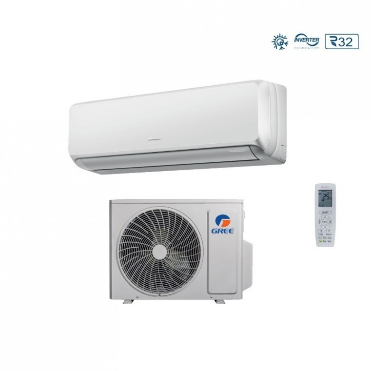 Climatizzatore Condizionatore Gree Inverter Serie FULI 9000 Btu R-32 Wi-Fi Integrato A++/A+ Alexa Google Home GWH09ATAXB-K6DNA4B