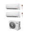 Climatizzatore Condizionatore Ferroli Dual Split Inverter serie GIADA 12+12 con 27-3 R-32 Wi-Fi integrato 12000+12000