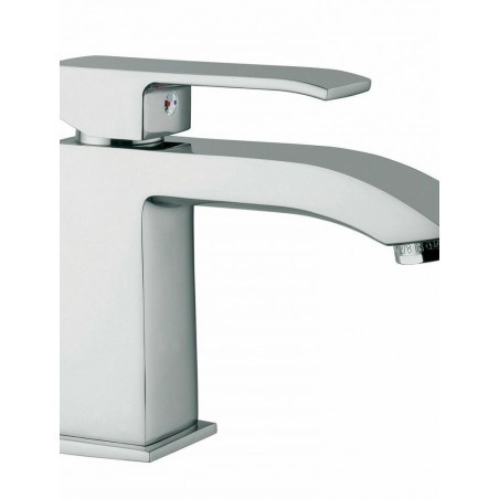 Miscelatore lavabo Paffoni level design finitura cromata forma squadrata LES075