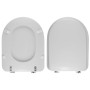 Sedile Wc Copriwater Poliestere Colato Bianco Globo Serie - Flavia