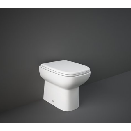 COPPIA DI SANITARI FILO MURO RAK ORIGIN PRIVO DI RUBINETTERIA IN CERAMICA BIANCA