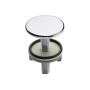 TAPPO COPRIFORO CROMO CROMATO PER LAVABO BIDET DIAM 50 MM