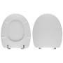 Sedile wc Copriwater Poliestere Colato Bianco GLOBO Serie LEI Polisedil